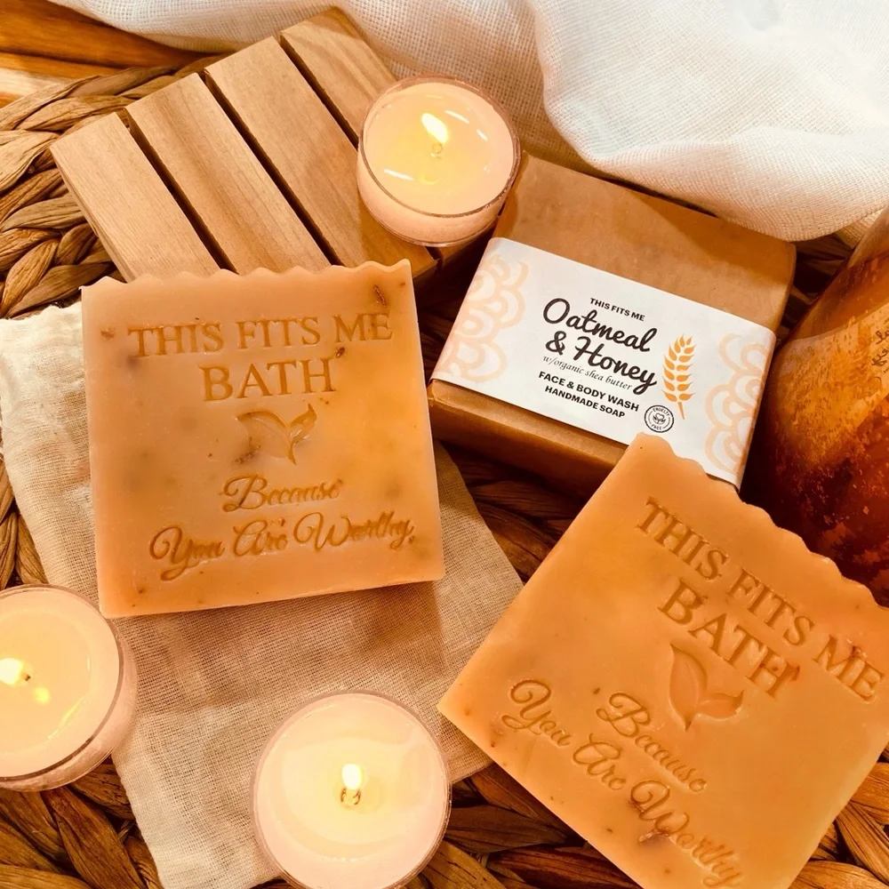 Oatmeal & Honey Artisan Clean Ingredients Gentle Face & Body Soap Organic